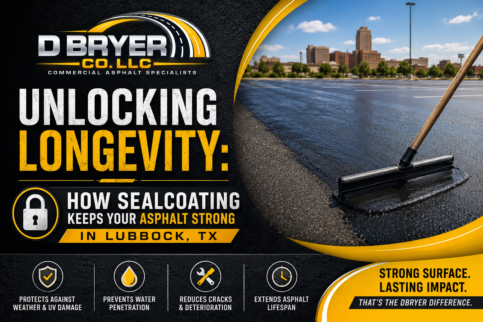 Unlocking Longevity: How Sealcoating Keeps Your Asphalt Strong in Lubbock, TX