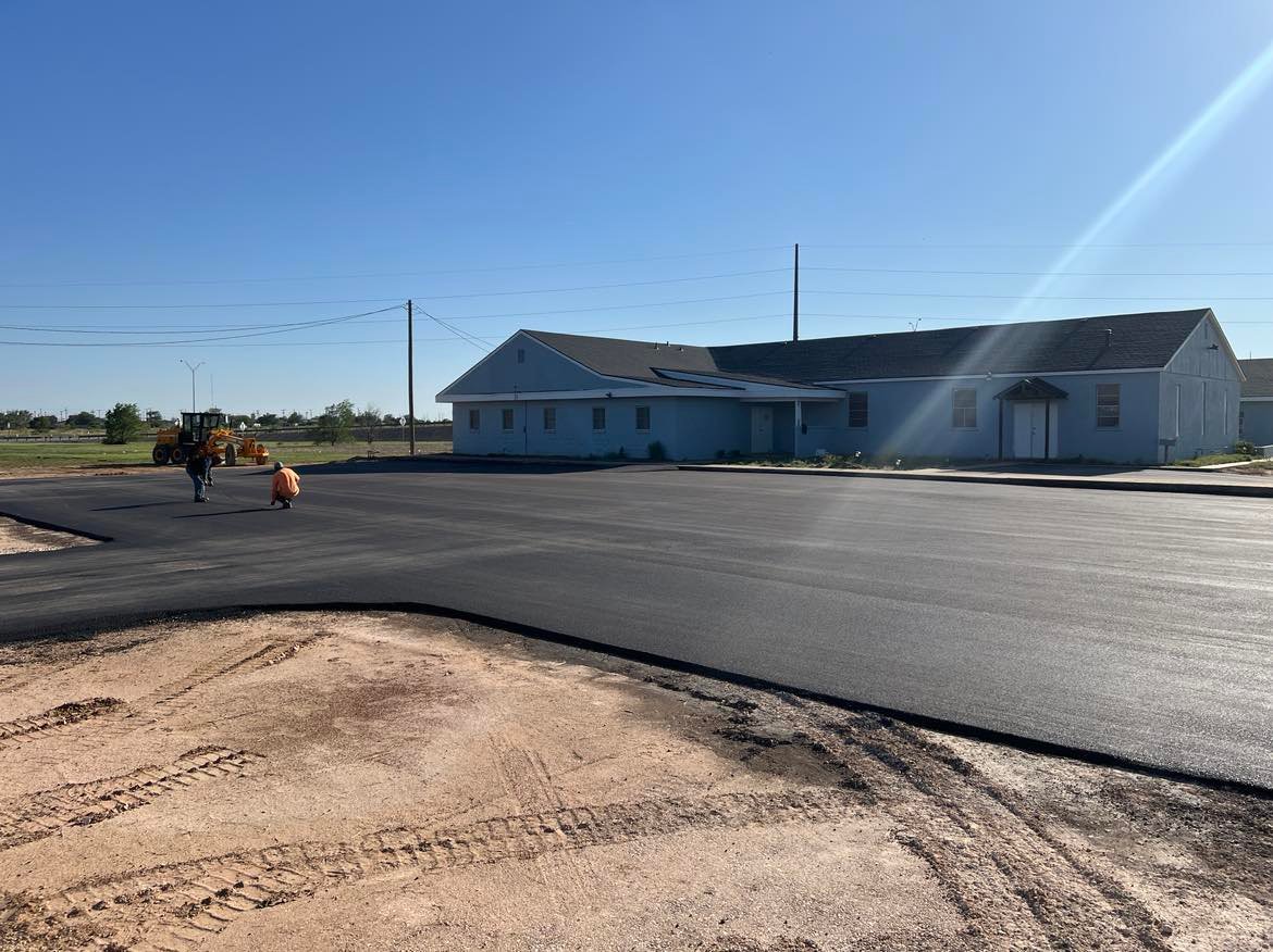asphalt paving ongoing work in lubbock
