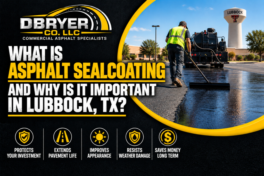 Asphalt sealcoating Lubbock TX commercial parking lot maintenance